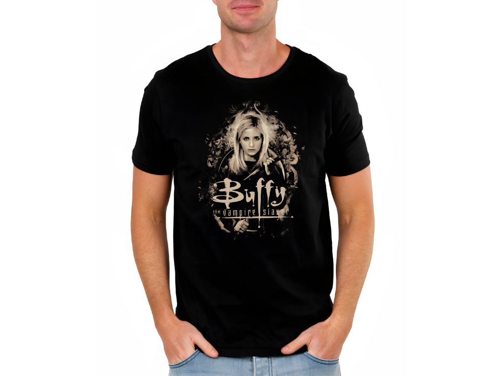 Pánske tričko Upíri nemajú šancu, keď je Buffy v meste