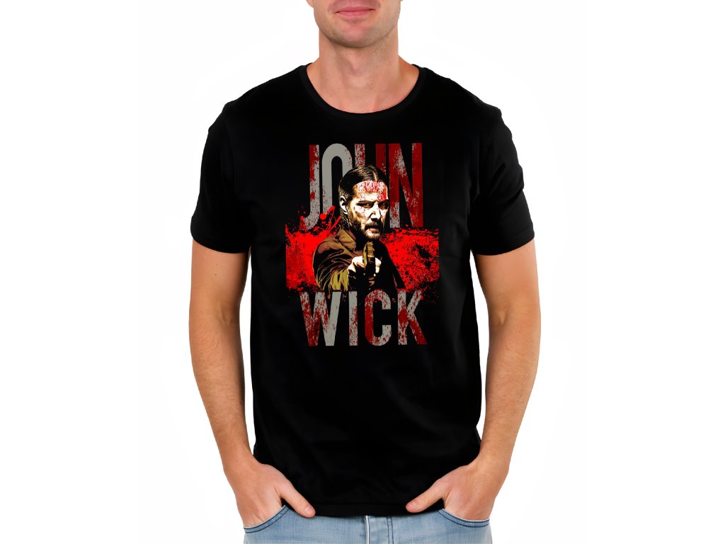 Pánske tričko Wick sa nepýta. Wick koná.