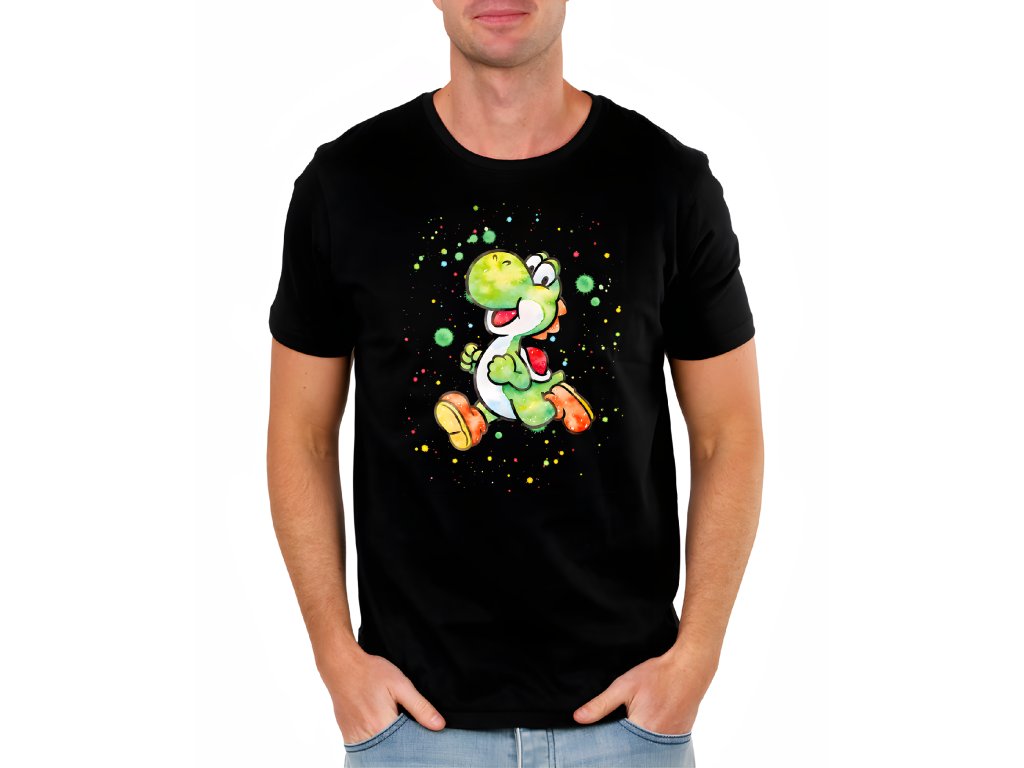 Pánske tričko Yoshi v galaxických farbách