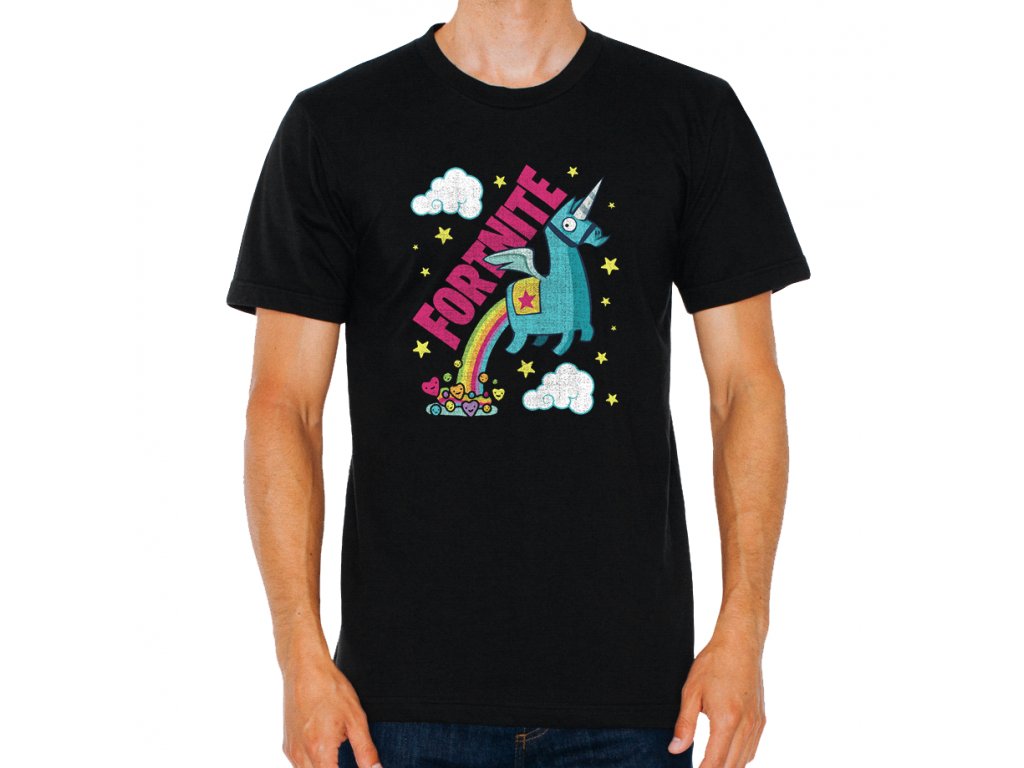Fortnite Unicorn Rainbow pánske tričko
