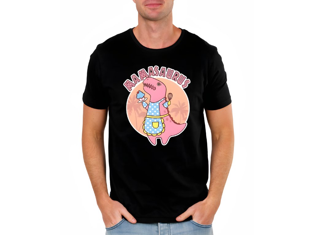 Pánske tričko Mamasaurus Roztomilá Dino Mama
