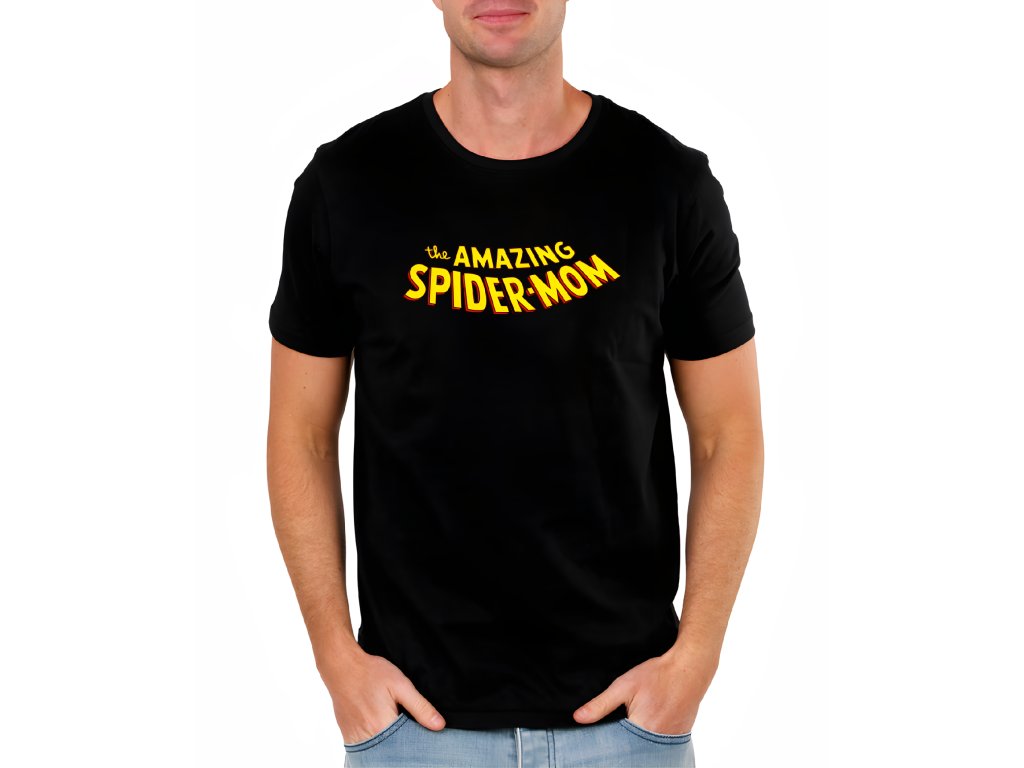 Pánske tričko Úžasná Spider-mama