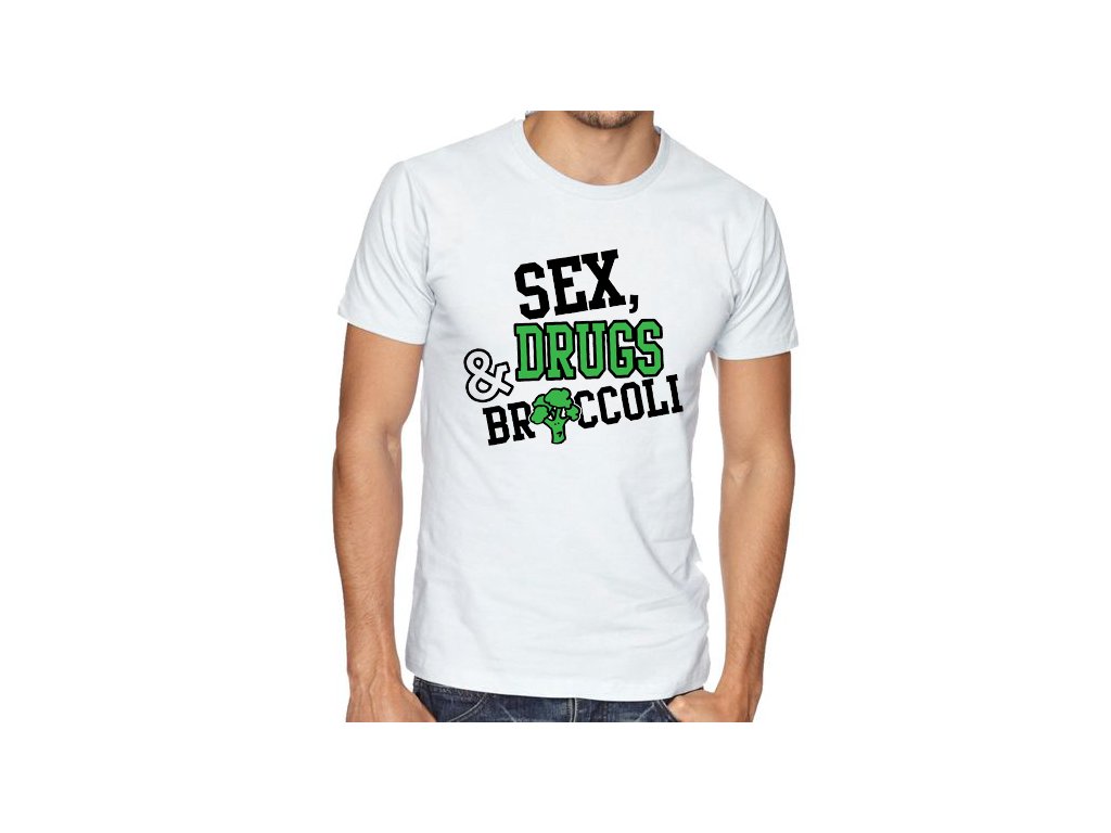Pánske tričko Sex Drugs Broccoli