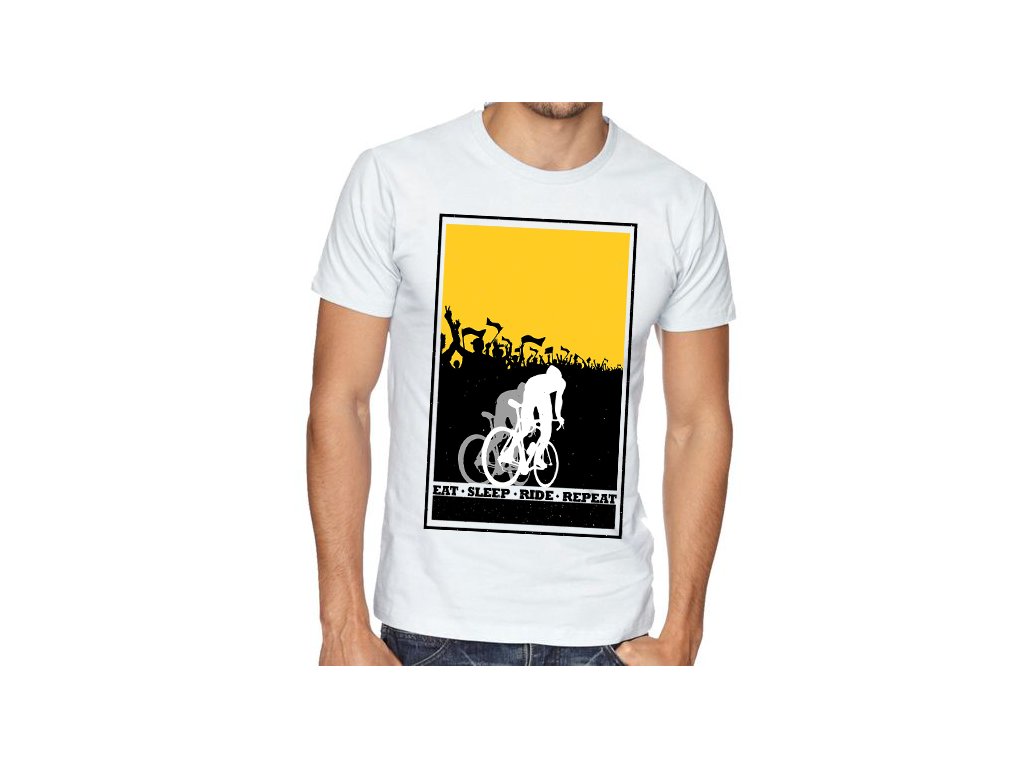 Pánske tričko, Cyklista Eat Sleep Ride Repeat