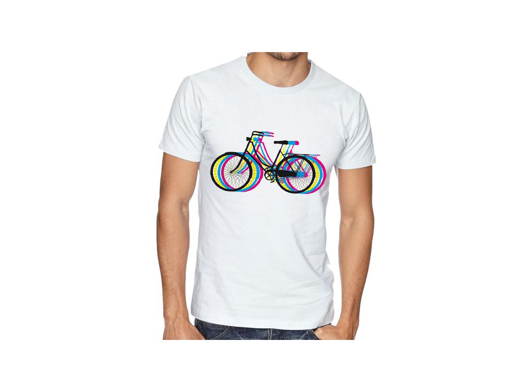 Pánske tričko Dúhový Bike