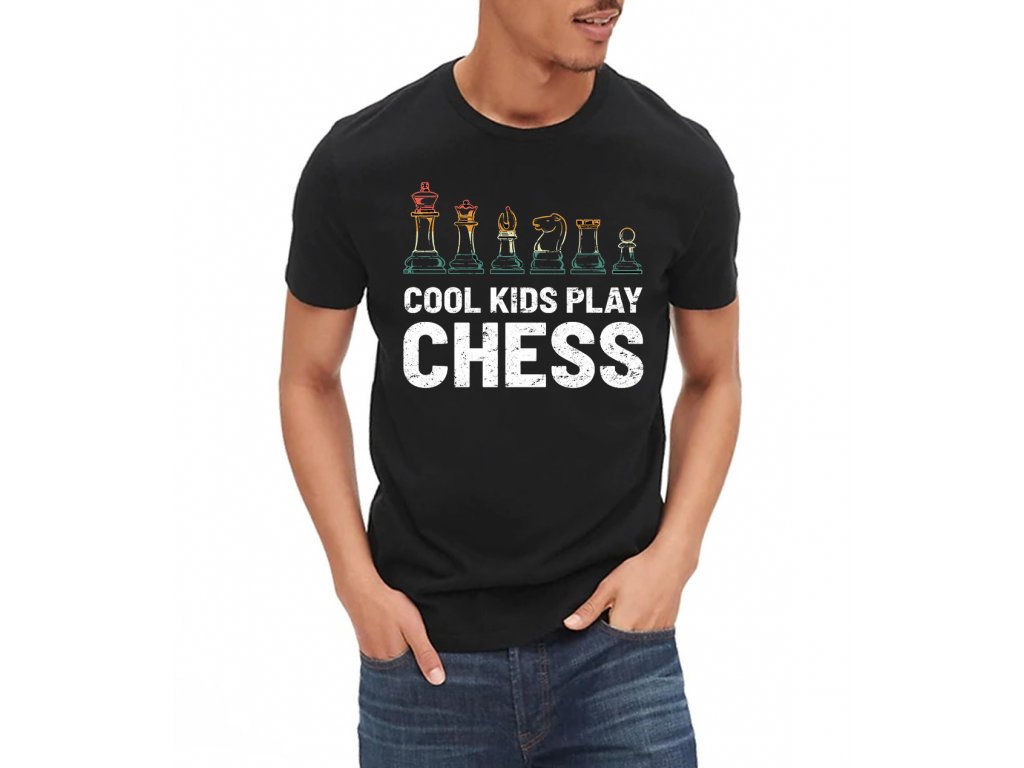Pánske tričko Cool deti hrajú šach