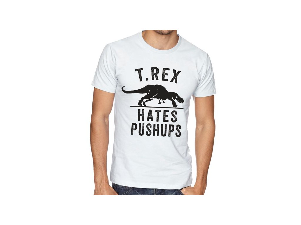 Pánske tričko Tyrannosaurus nenávidí kliky