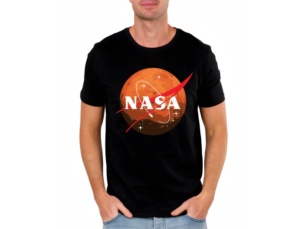Pánske tričko, Cesta na Mars s nápisom NASA