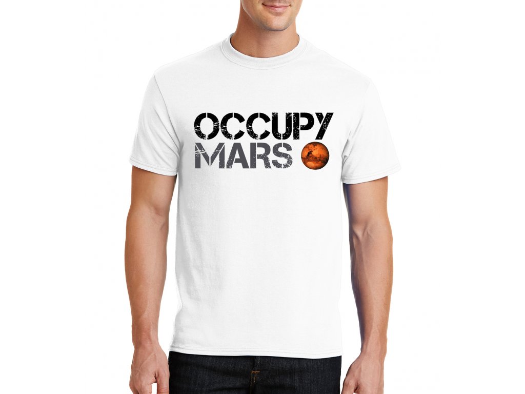 Pánske tričko s nápisom Occupy Mars