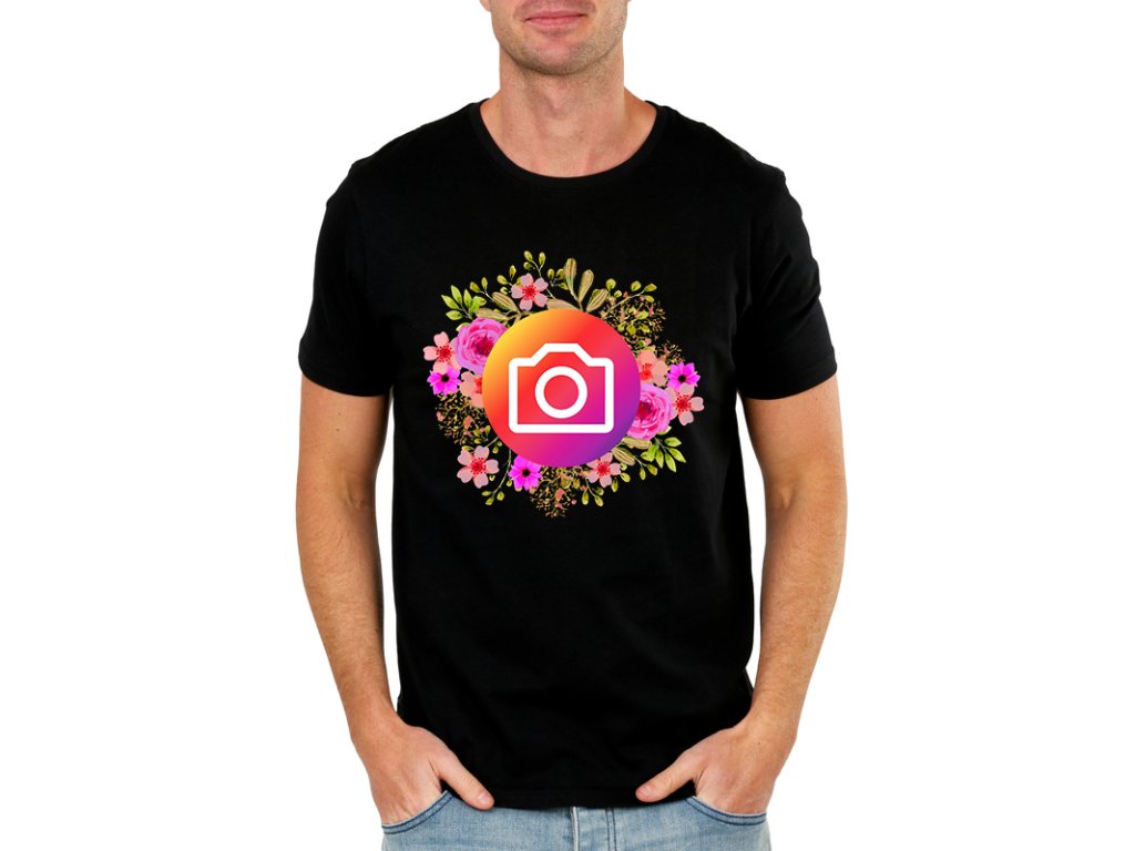Pánske tričko Instagram kvety