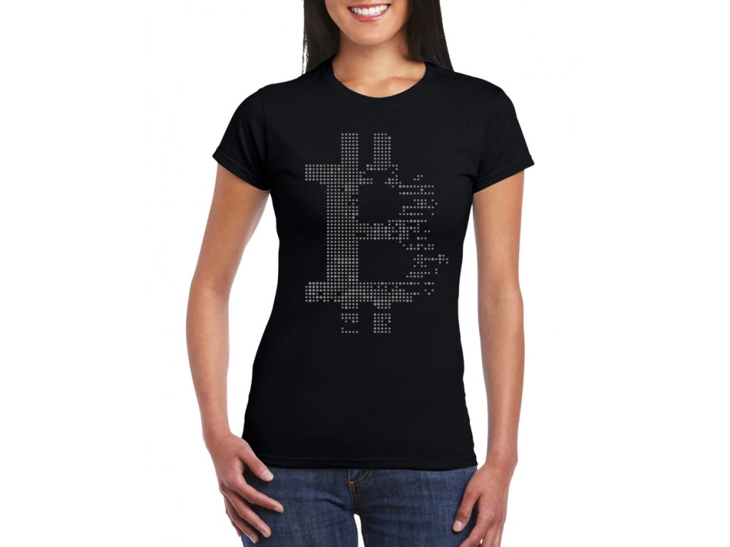 Dámske tričko so symbolom bitcoin