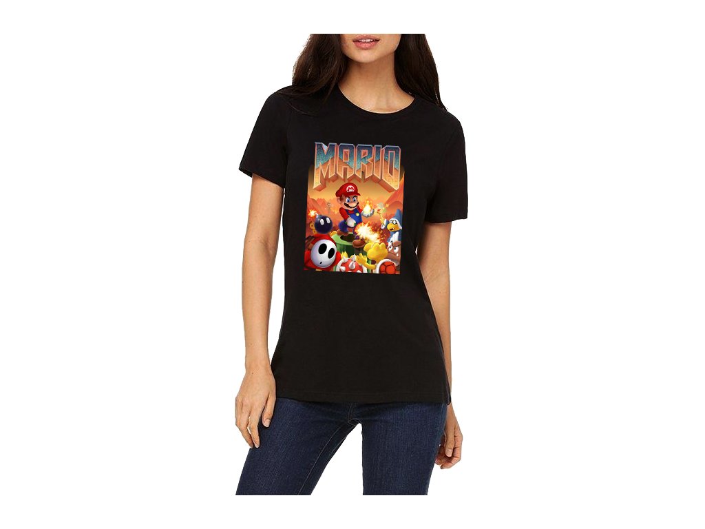 Dámske Mario doom paródia tričko