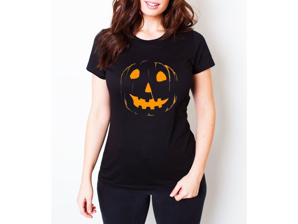 Dámske tričko vo vystrihnutom štýle na Halloween