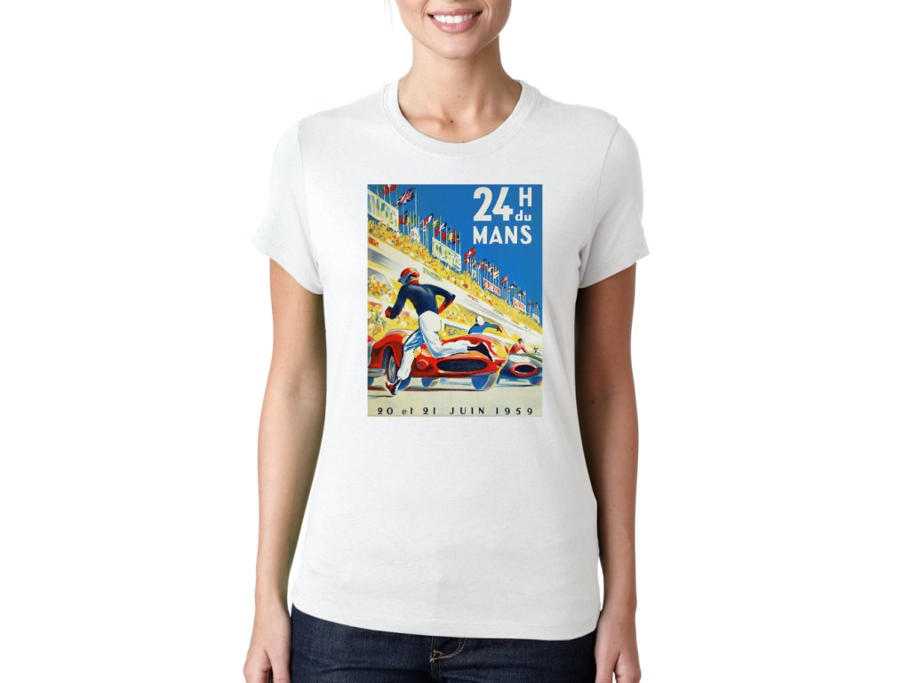 Dámske tričko Le Mans 1959 - pretekárska legenda na retro plagáte