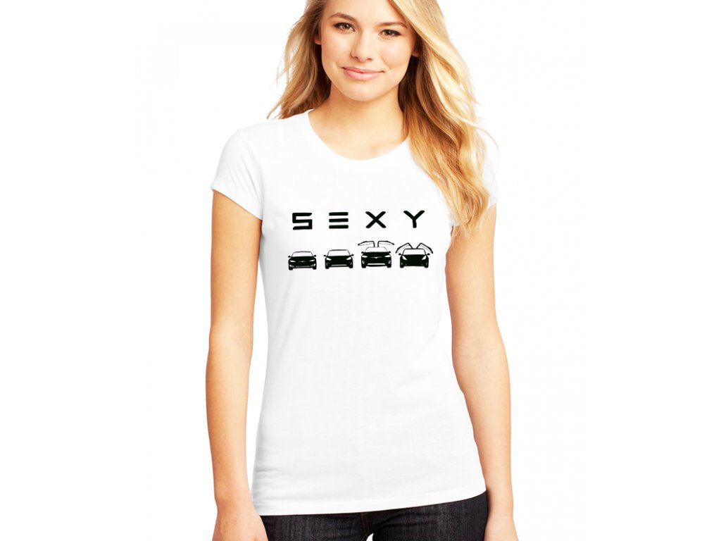 Dámske Tesla Model tričko SEXY