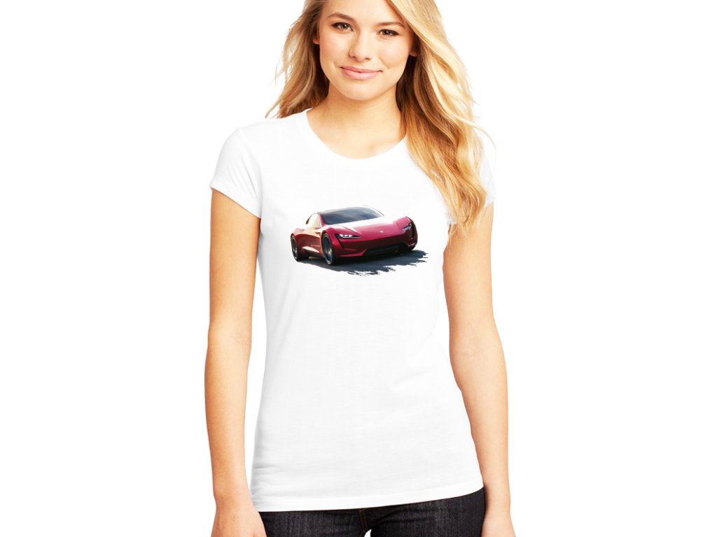 Tesla Roadster dámske tričko