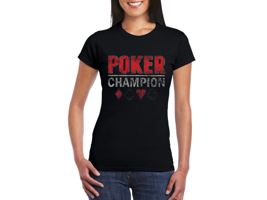 Dámske poker šampión tričko