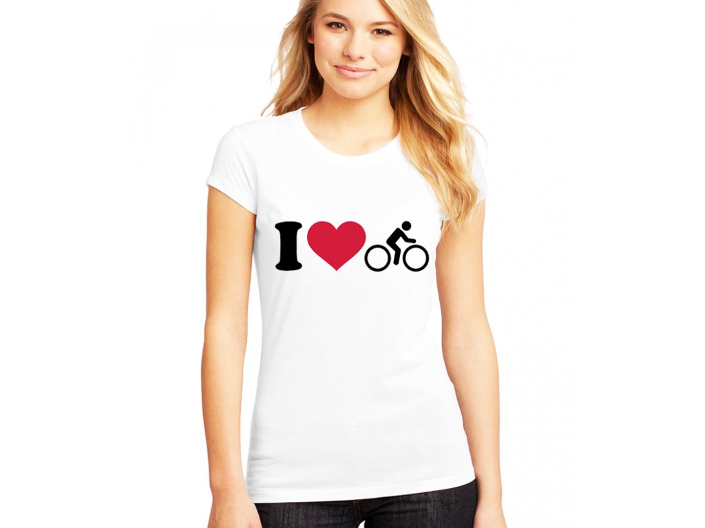Dámske tričko "Milujem cyklistiku"