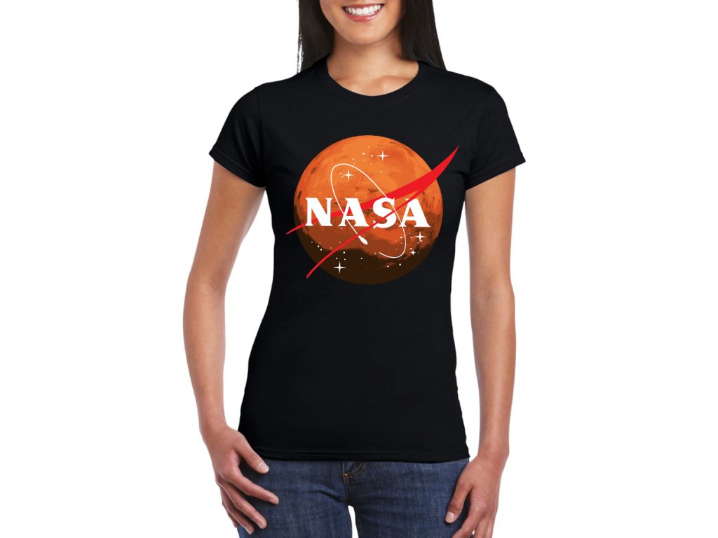 Dámske tričko, Cesta na Mars s nápisom NASA