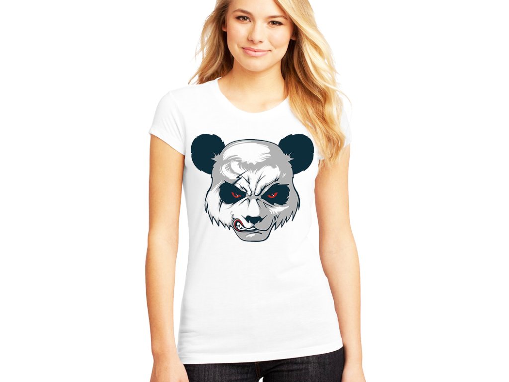 Dámske tričko Nahnevaná panda