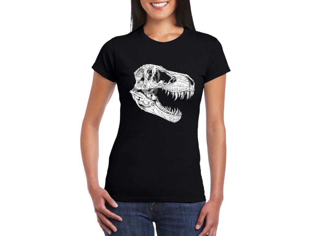 Dámske tričko T-rex Lebka