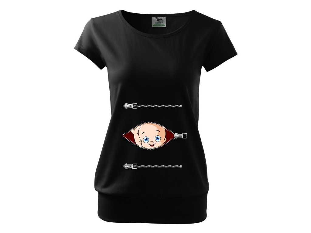 Tehotenské tričko Bábätko zips