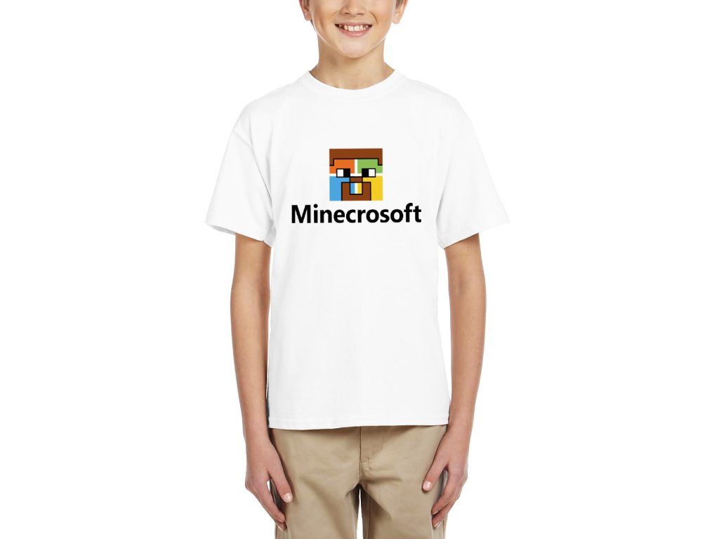 Detské Minecraft Microsoft paródia tričko