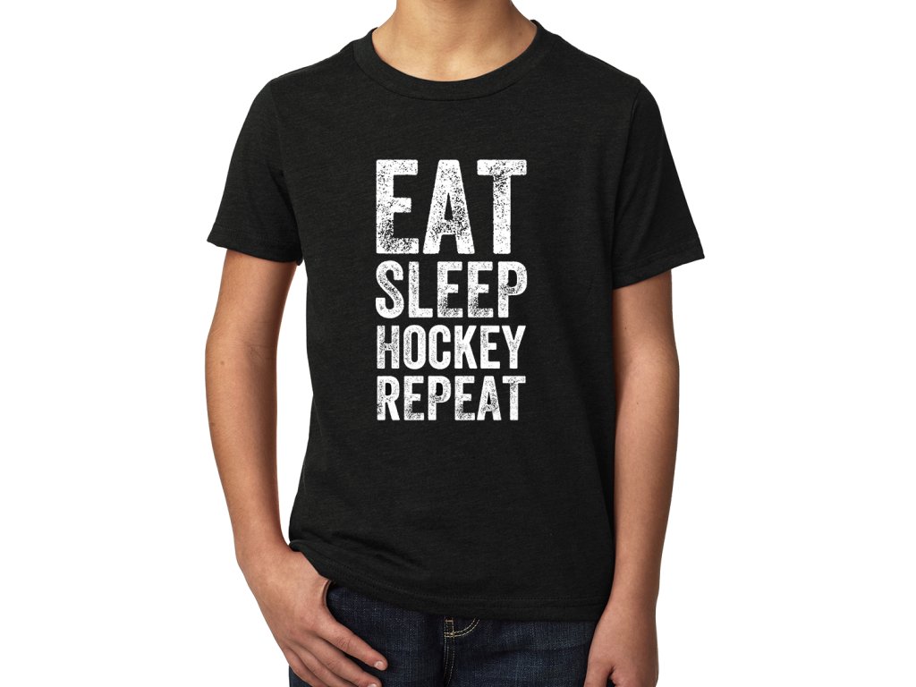 Detské tričko Eat Sleep Hockey and Again