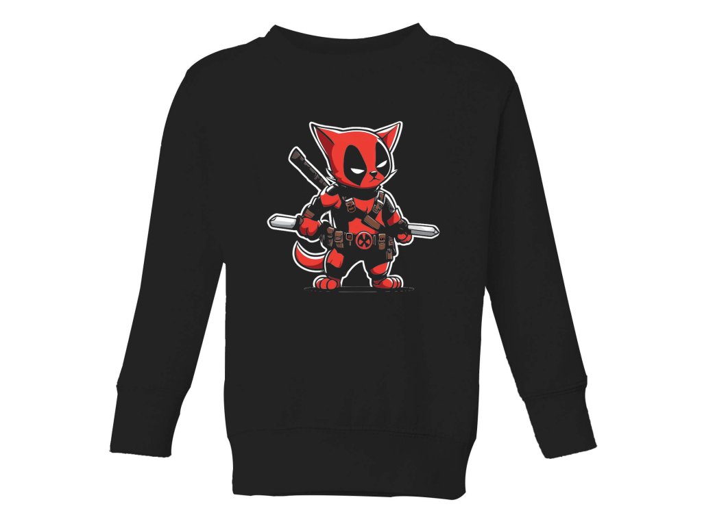 Detská mikina Deadpool ako mačka