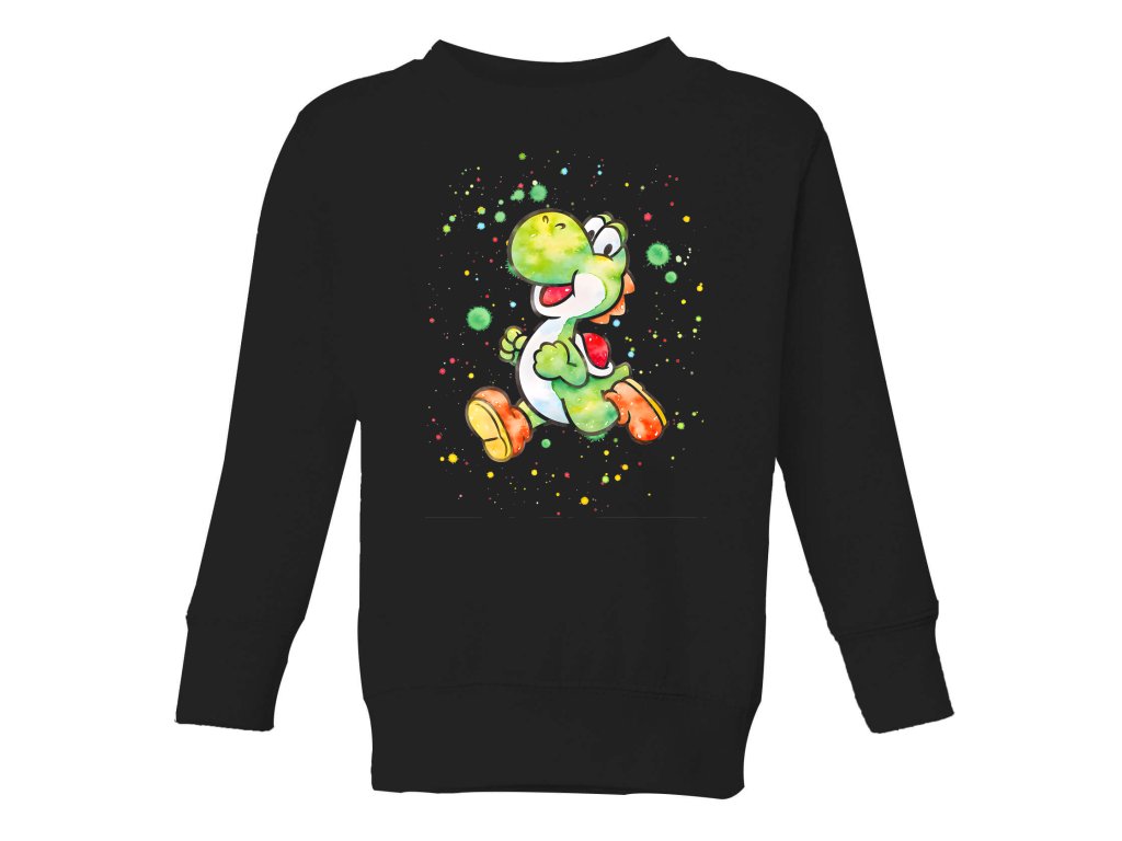Detská Yoshi mikina v galaxických farbách