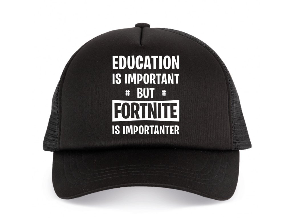 Vzdelávanie je dôležité, ale Fortnite je dôležitejší - detská čiapka