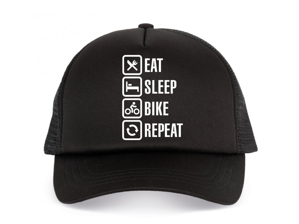 Detská čiapka Eat Sleep Motorcycle Repeat