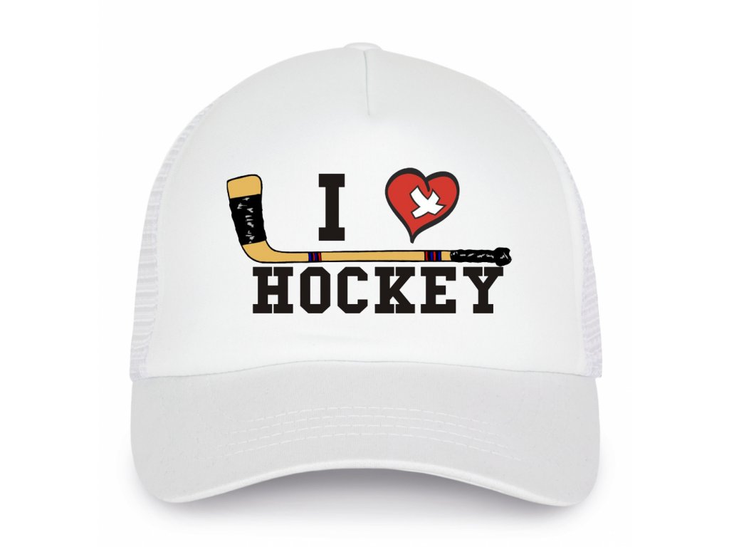 Detská čiapka "I love hockey"