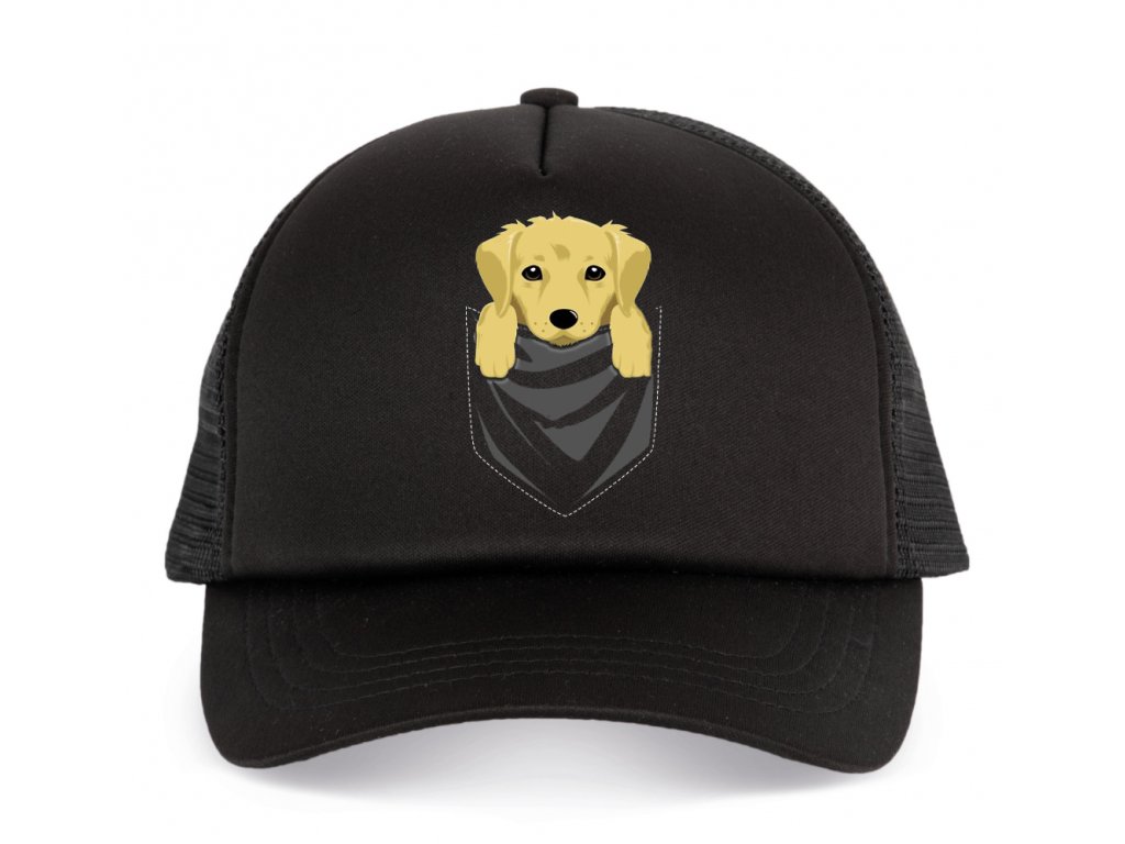 Detská čiapka Golden Retriever s vreckom