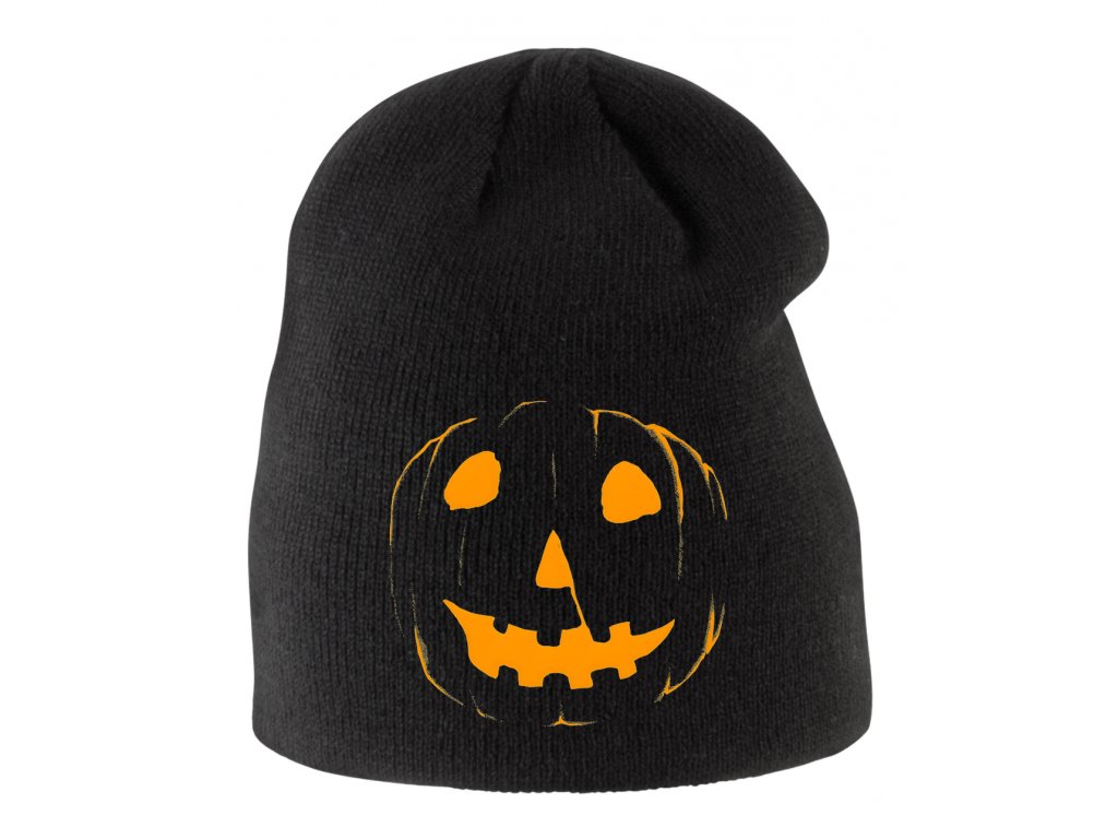 Detská zimná čiapka vo vystrihnutom štýle na Halloween