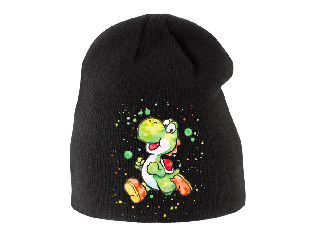 Detská zimná čiapka Yoshi v galaktických farbách