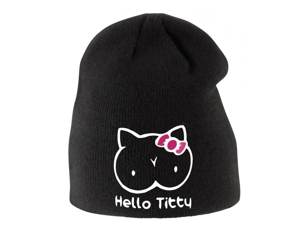 Hello Kitty detská zimná čiapka paródia