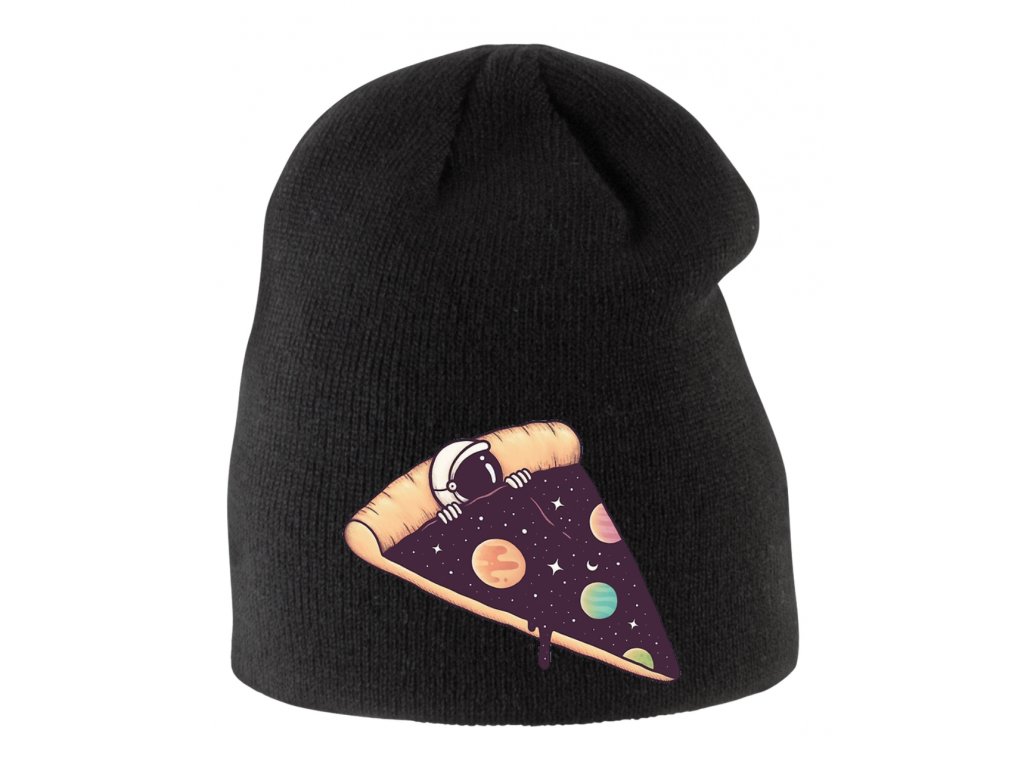 Detská zimná čiapka Pizza kozmonaut