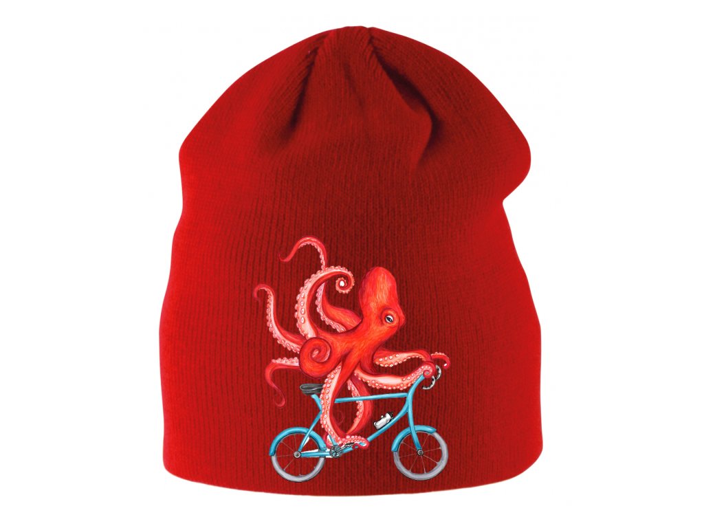 Detská zimná čiapka Cyklista chobotnica