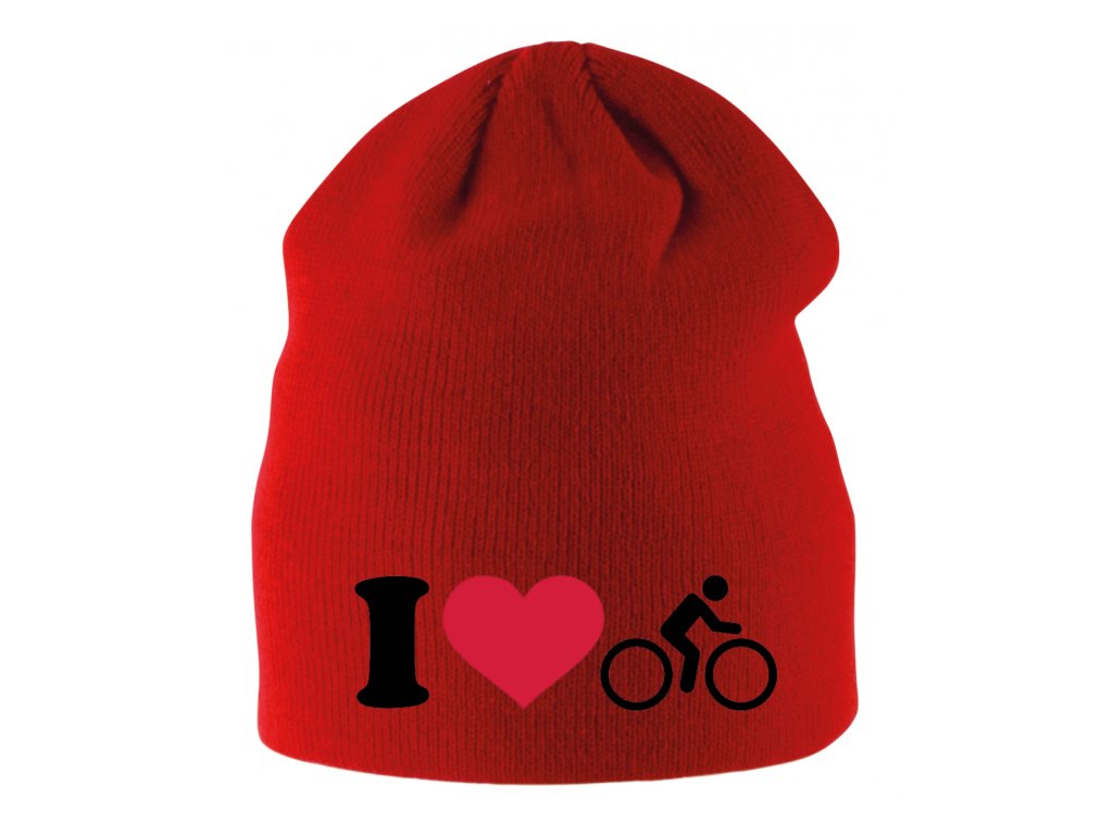 Detská zimná čiapka Milujem cyklistiku
