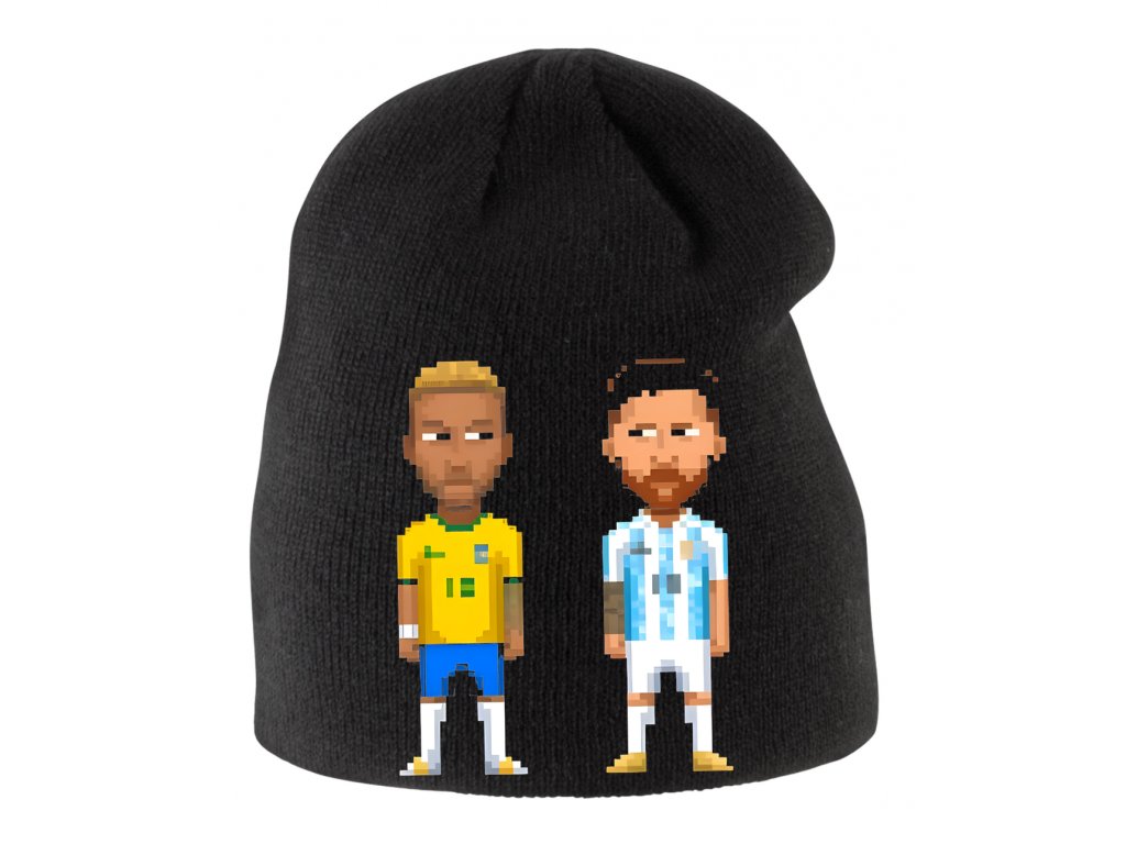 Detská zimná čiapka Pixel Rivals Neymar vs Messi