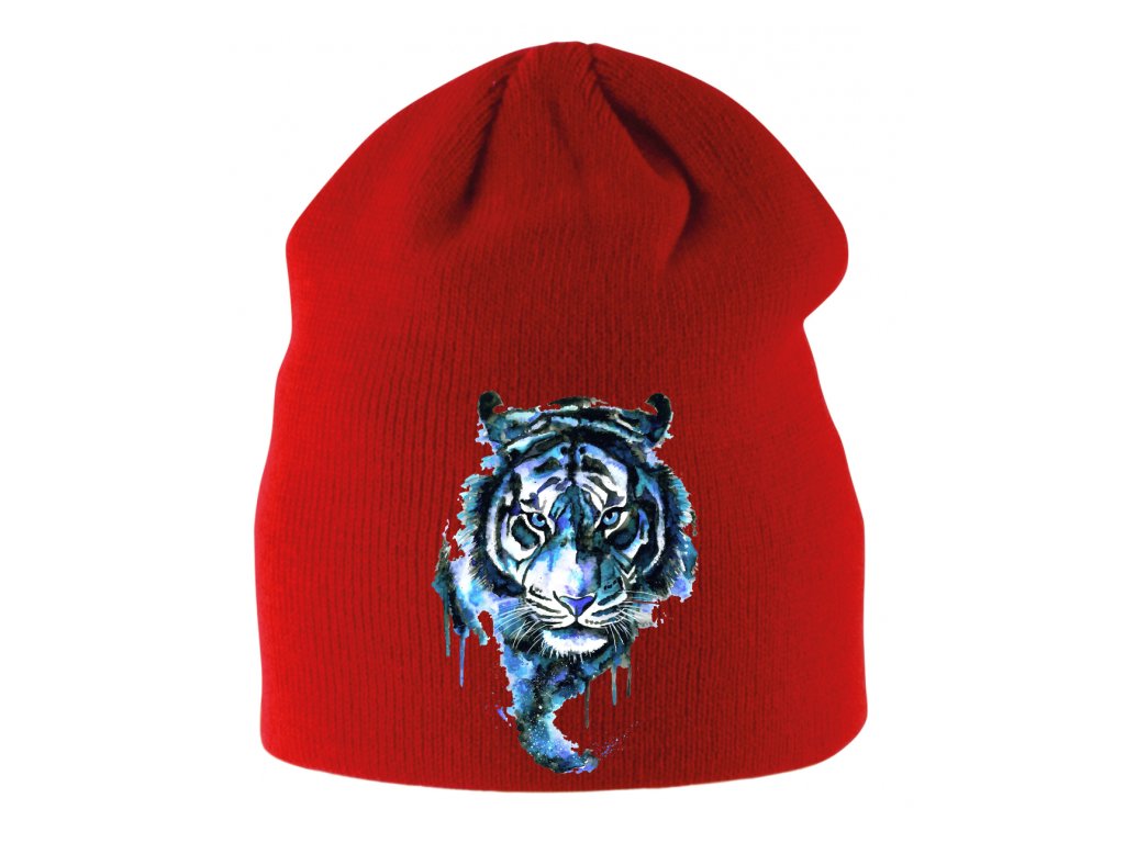 Detská zimná čiapka Modrý tiger