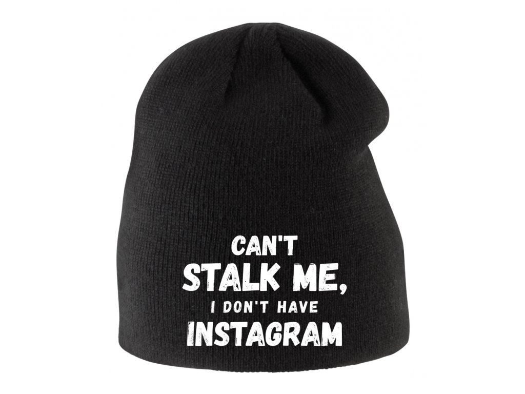 Detská zimná čiapka Nemôžeš ma sledovať, nemám Instagram