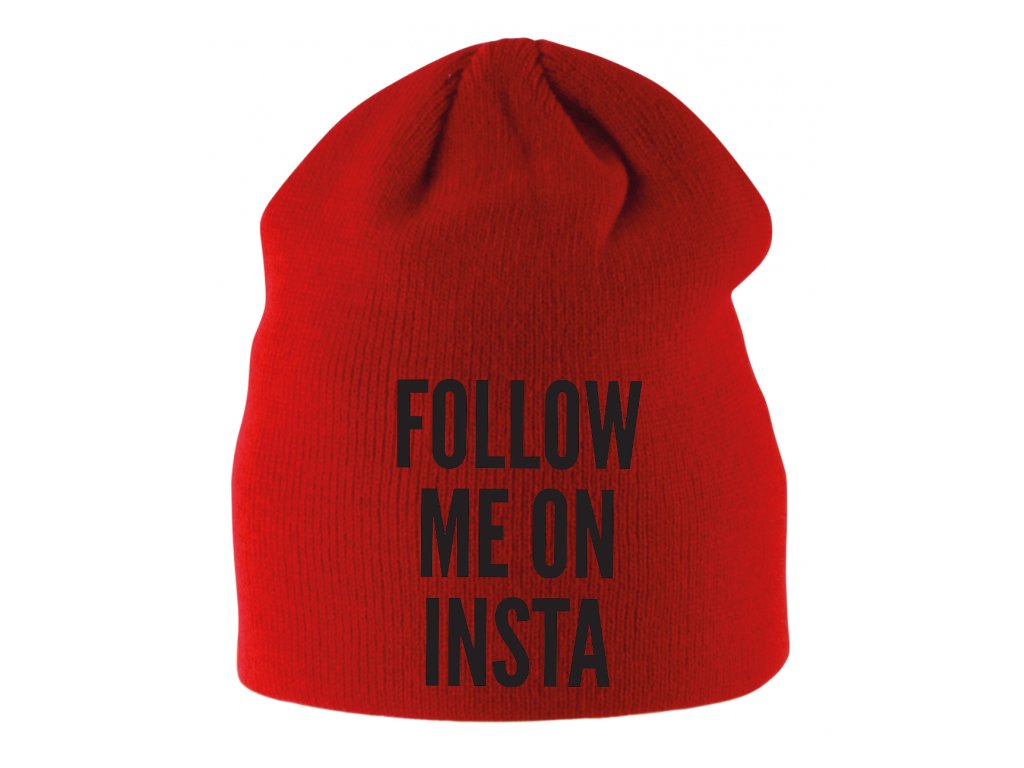 Detská zimná čiapka Sleduj ma na Instagrame