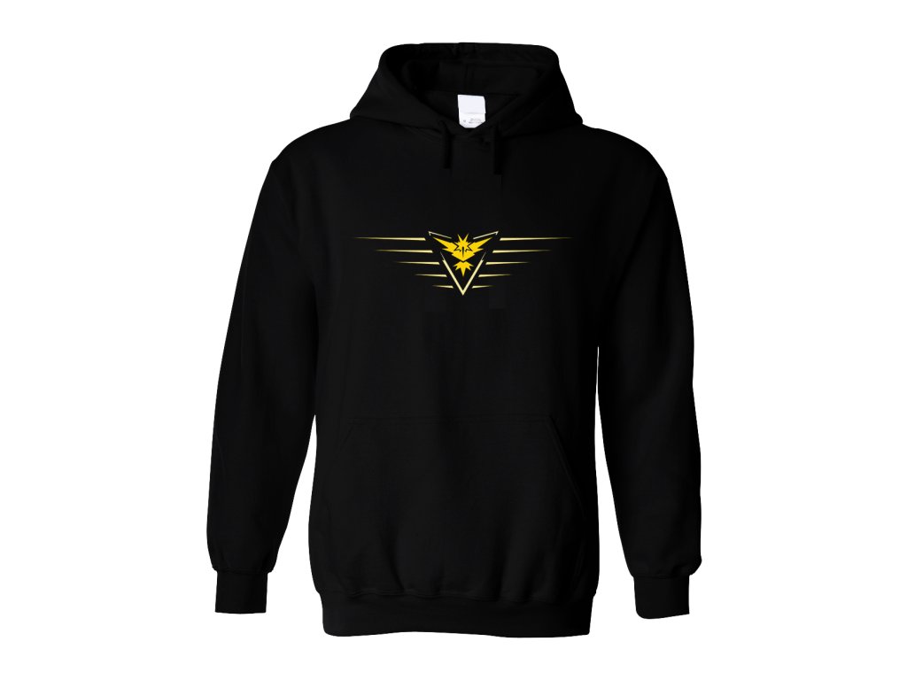 Team Instinct Pokémon Go sveter s kapucňou
