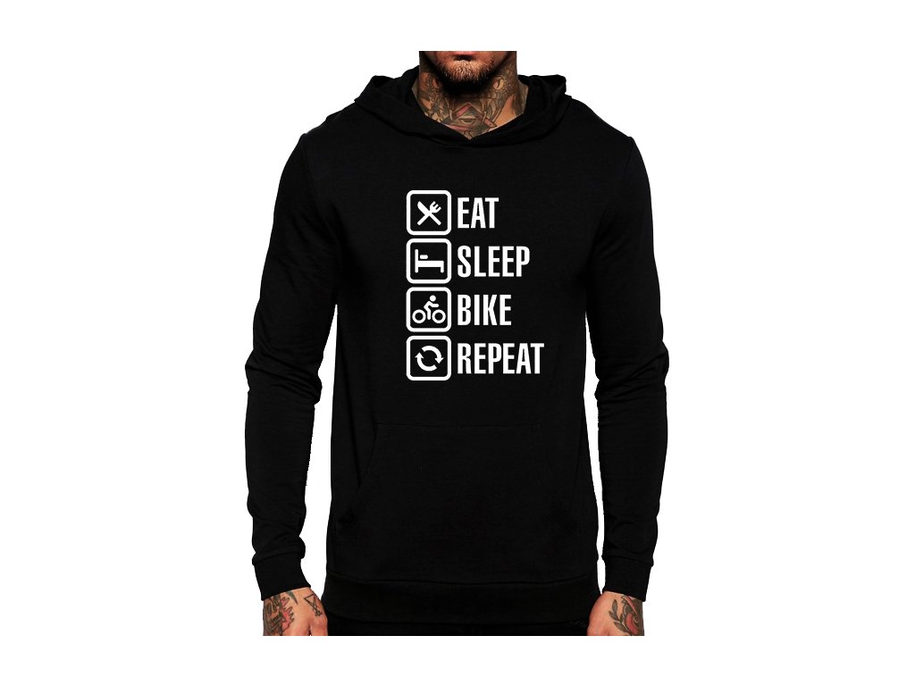 Mikina Eat Sleep Motorcycle Repeat