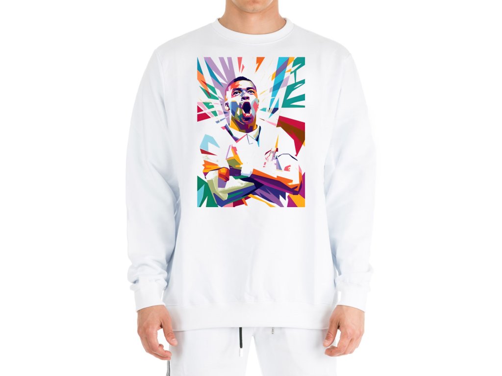 Mbappé mikina s kapucňou farebná explózia