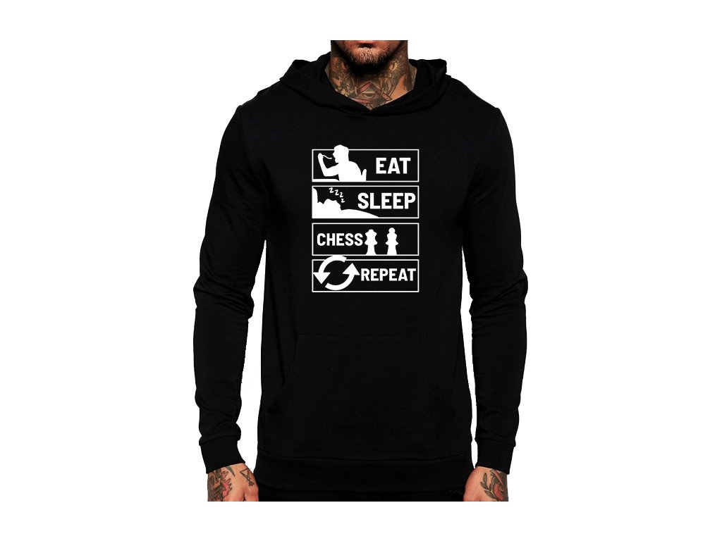 Mikina Eat Sleep Chess Repeat