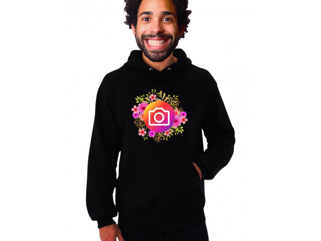 Mikina Instagram kvetinová