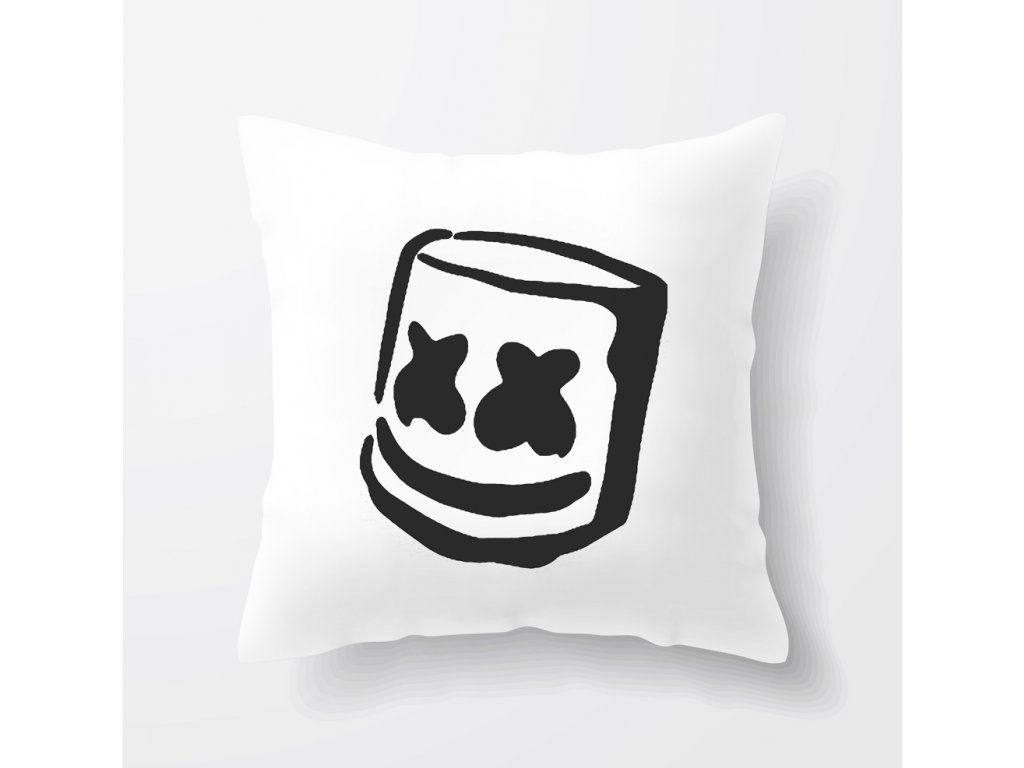 Marshmello úsmev vankúš